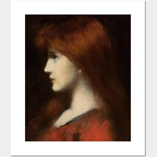 Red Haired Woman in Profile by Jean-Jacques Henner Posters and Art